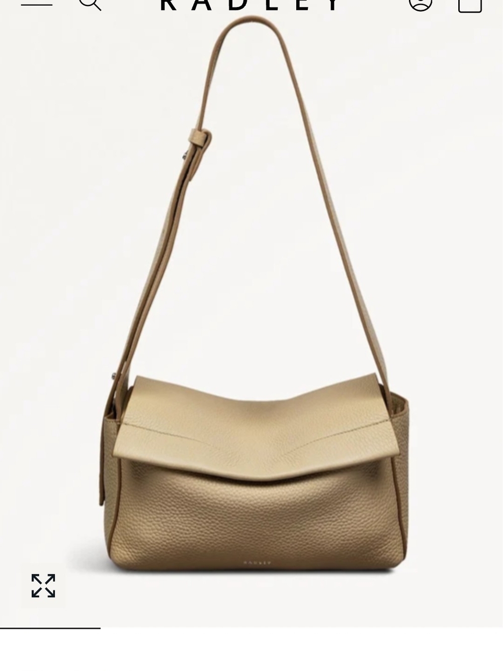 Radley Of London De Beauvoir Leather Shoulder Bag In Stone
